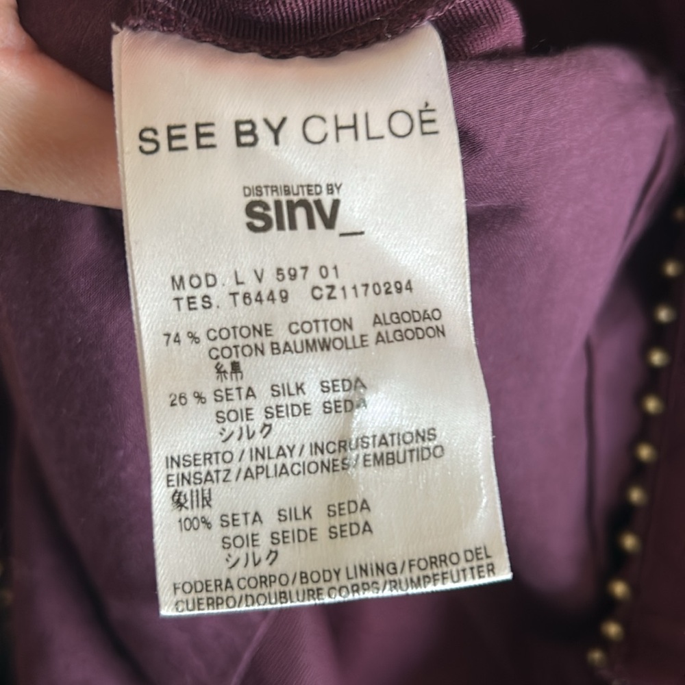 See By Chloe Purple Peplum Dress - Picture 4 of 7